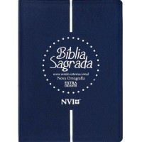 Biblia Nvi Extra Gigante N. Ortografialuxo Azul