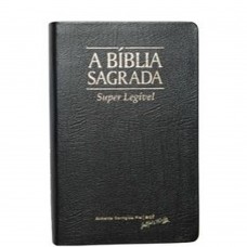 A Bíblia Sagrada Super Legível - ACF - Capa Couro Legitimo Preta  - 7898572201450