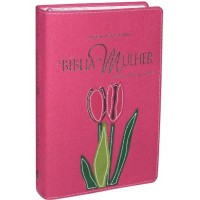 Bíblia da Mulher Nova Edição Com Bordas Floridas - Goiaba Média - RA 7898521813710