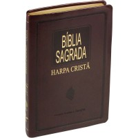 Bíblia Slim com Harpa Cristã - RC - Marrom Nobre