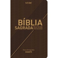 Biblia Nvi Gigante Semi Luxo Marrom - 2 Cores Geografica
