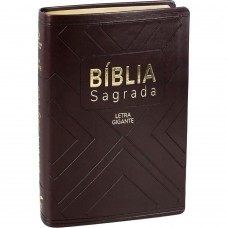 Bíblia Sagrada - NAA -  Letra Gigante - Capa Marrom Luxo C/ Índice