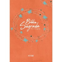 Bíblia Sagrada NVI média Capa Brochura Laranja