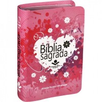 Bíblia de bolso capa rosa Coraçao - RA