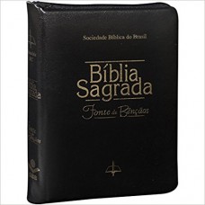 Bíblia Sagrada Letra Maior com Fonte de Bênçãos - com Ziper RC - 7898521807993
