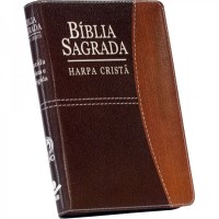 Bíblia com Harpa Cristã RC com ziper Marrom