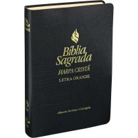 Bíblia Sagrada Letra Grande com Harpa Cristã RC - Preta