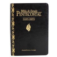 Bíblia de Estudo Pentecostal Pequena com Harpa Cristã - Preta - RC