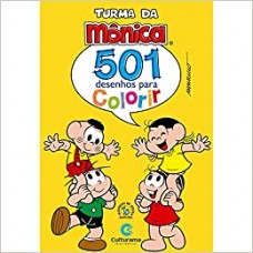 501 Desenhos para colorir - Turma da monica -  Livro cartonado 