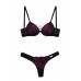 CONJUNTO TODO TRABALHADO EM RENDA COM DETALHE EM LIÓS NO BOJO (JUNTA OS SEIOS) COR PRETO COM ROXO - 446 - SDP CONJUNTO TODO TRABALHADO EM RENDA COM DETALHE EM LIÓS NO BOJO (JUNTA OS SEIOS) COR PRETO COM ROXO - 446 - SDP