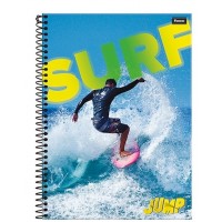 Caderno Universitário Espiral Capa Dura 10X1 200 Folhas - Foroni - Surf
