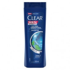 Shampoo Anticaspa CLEAR Men Ice Cool Menthol - com mentol refrescante - 200ml